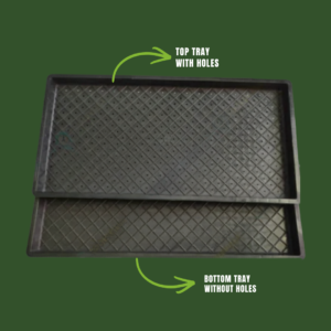 Microgreens Growing Tray Set (With & Without Holes)